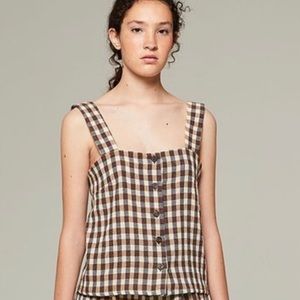 Rita Row Top Gingham Checkerboard